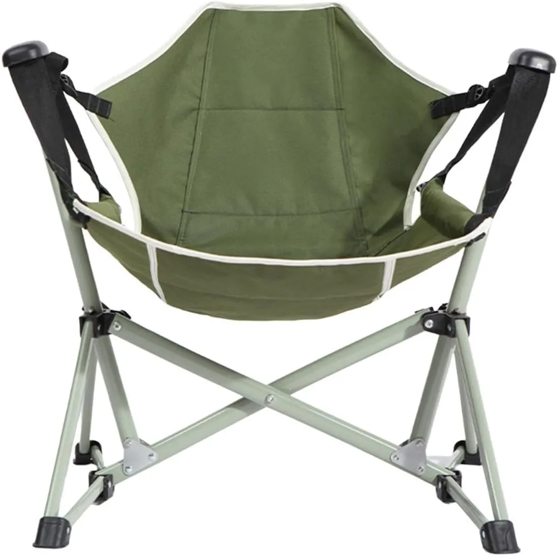 Folding Outdoor Chair Camping Hammock Chair Camp Chair Accessories with Backrest Recliner Garden Chair for Traveling Rocking ergonomic camping chair portable chair for camping expedition(Gree