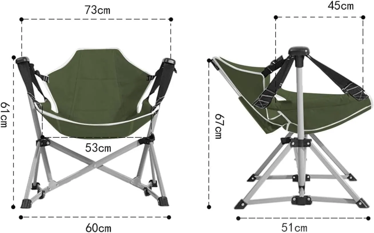 Folding Outdoor Chair Camping Hammock Chair Camp Chair Accessories with Backrest Recliner Garden Chair for Traveling Rocking ergonomic camping chair portable chair for camping expedition(Gree