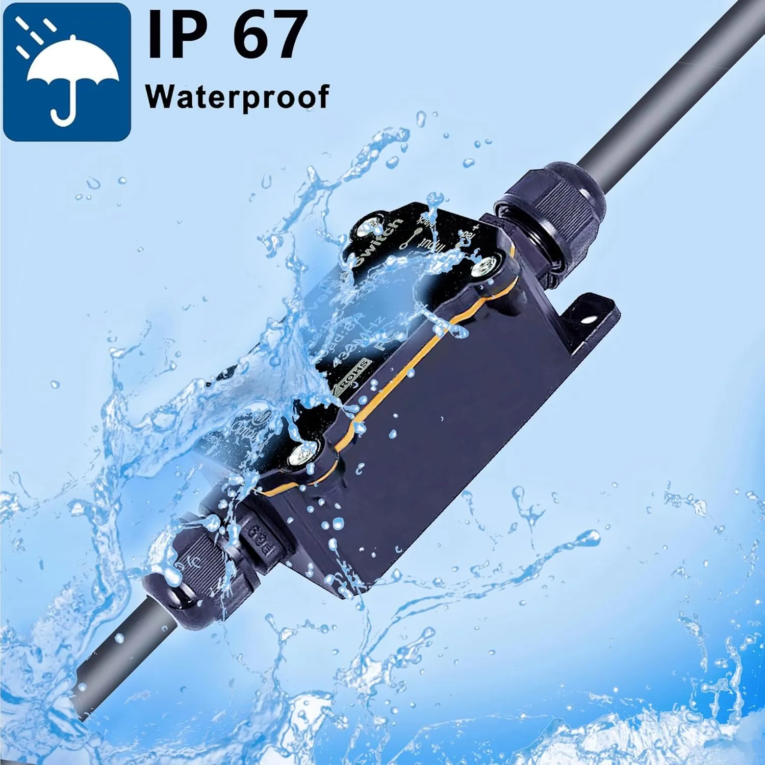Forward Reverse Remote Control Switch,AC110V-250V Linear Actuator 12V Waterproof Remote Switch,8A Relay Receiver Controller with Control Range up to 165 Feet for Roller Shutter/Crane