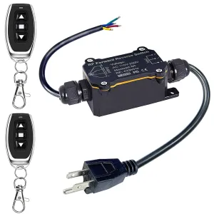 Forward Reverse Remote Control Switch,AC110V-250V Linear Actuator 12V Waterproof Remote Switch,8A Relay Receiver Controller with Control Range up to 165 Feet for Roller Shutter/Crane