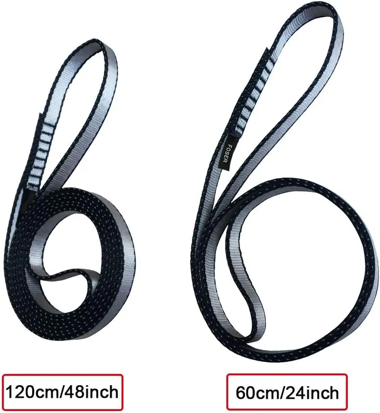 FOSER 18mm Nylon Climbing Sling Runner, 23KN Nylon Rope,Apply to Rock Climbing, Mountaineering, Hiking, Downhill, Emergency Equipment, etc