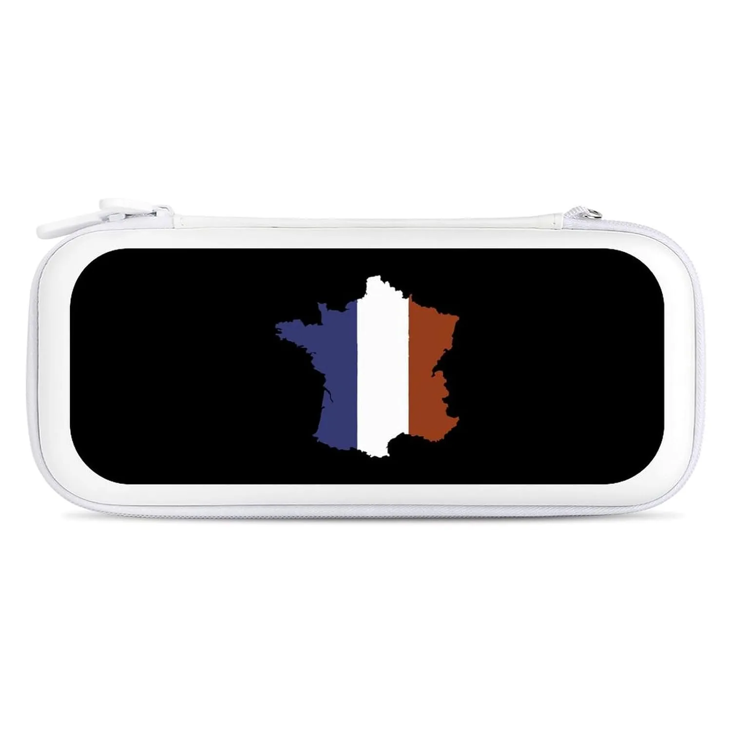 French Map Flag Portable Compatible with Switch Carrying Case Protector Bag with 15 Games Accessories White-Style