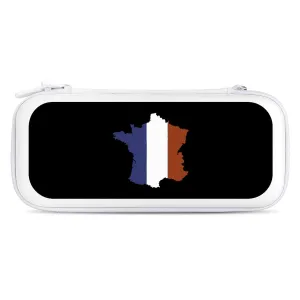 French Map Flag Portable Compatible with Switch Carrying Case Protector Bag with 15 Games Accessories White-Style