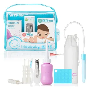Frida Baby Bitty Bundle of Joy Mom & Baby Essentials Healthcare and Grooming Gift Kit Includes Peri Bottle, NoseFrida Snotsucker, Windi Gaspasser & Nail Clipper   File Set