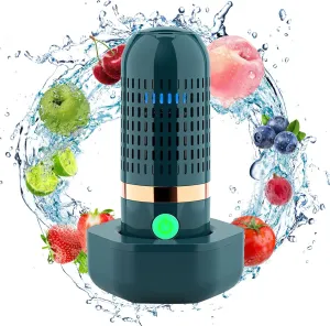 Fruit and Vegetable Washing Machine Fruit Vegetable Cleaner Device Veggie Washer, Portable USB Wireless Produce Washer Veggie Wash with OH-ion Purification Technology for Cleaning Food