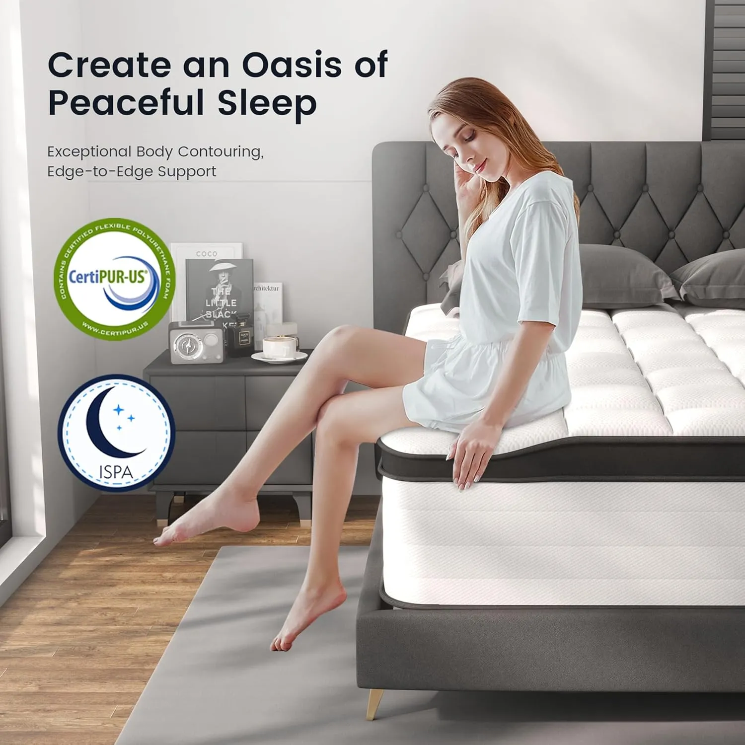 Full Mattress, 12 Inch Full Size Hybrid Mattress, Medium Memory Foam and Pocket Springs, Pressure Relief, Bed in Box