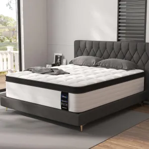 Full Mattress, 12 Inch Full Size Hybrid Mattress, Medium Memory Foam and Pocket Springs, Pressure Relief, Bed in Box
