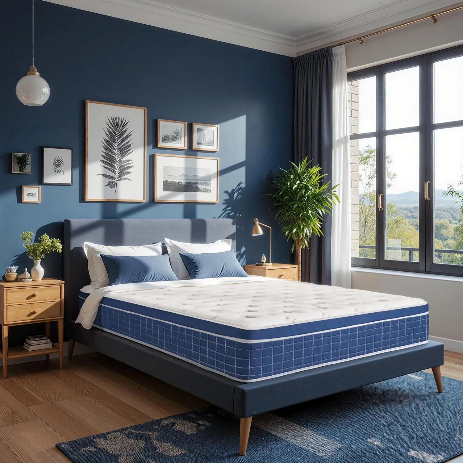 Full Mattress 12 Inch, Memory Foam Hybrid Mattress in A Box, Full Size Mattresses with Individually Pocket Spring for Pressure Relief, Strong Edge Support Motion Isolation Medium Firm, 180 Night Trial