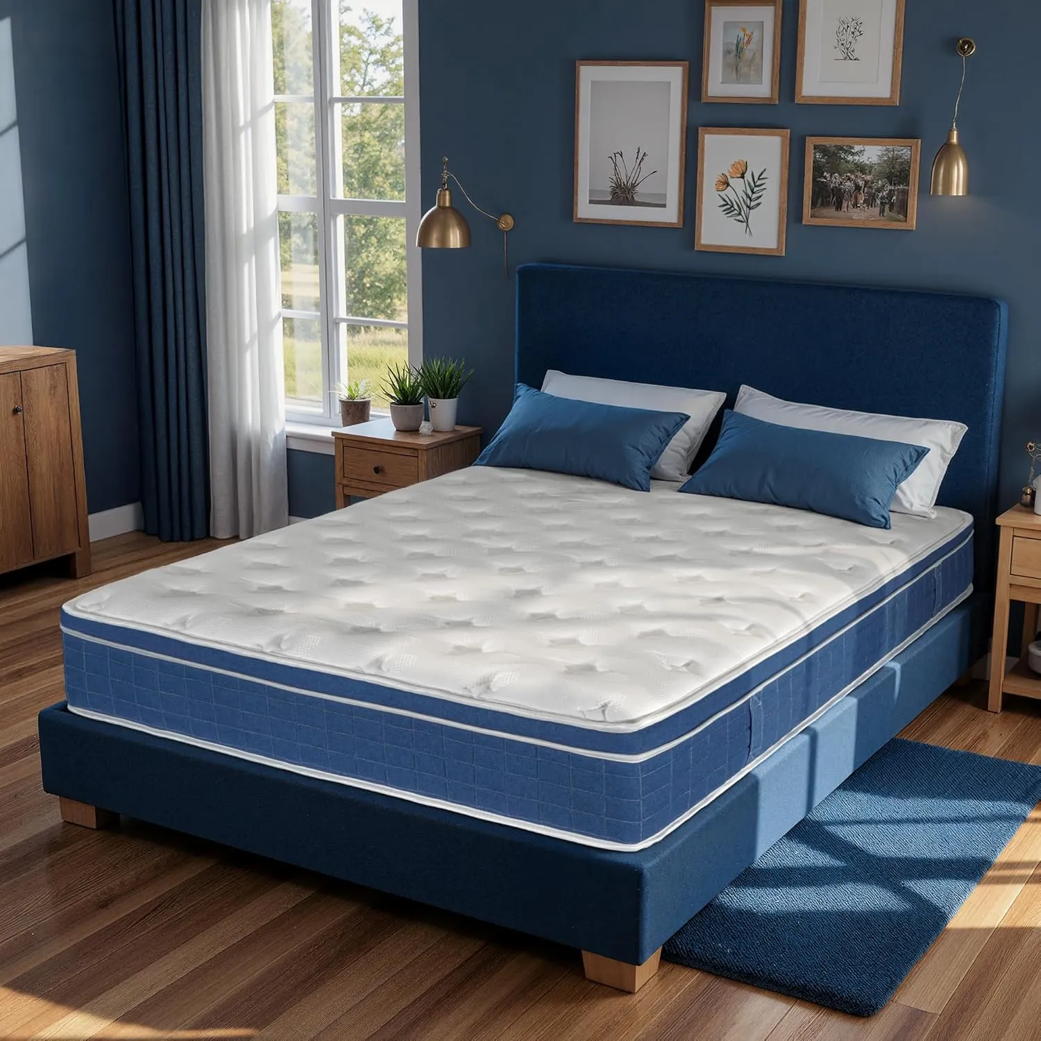 Full Mattress 12 Inch, Memory Foam Hybrid Mattress in A Box, Full Size Mattresses with Individually Pocket Spring for Pressure Relief, Strong Edge Support Motion Isolation Medium Firm, 180 Night Trial