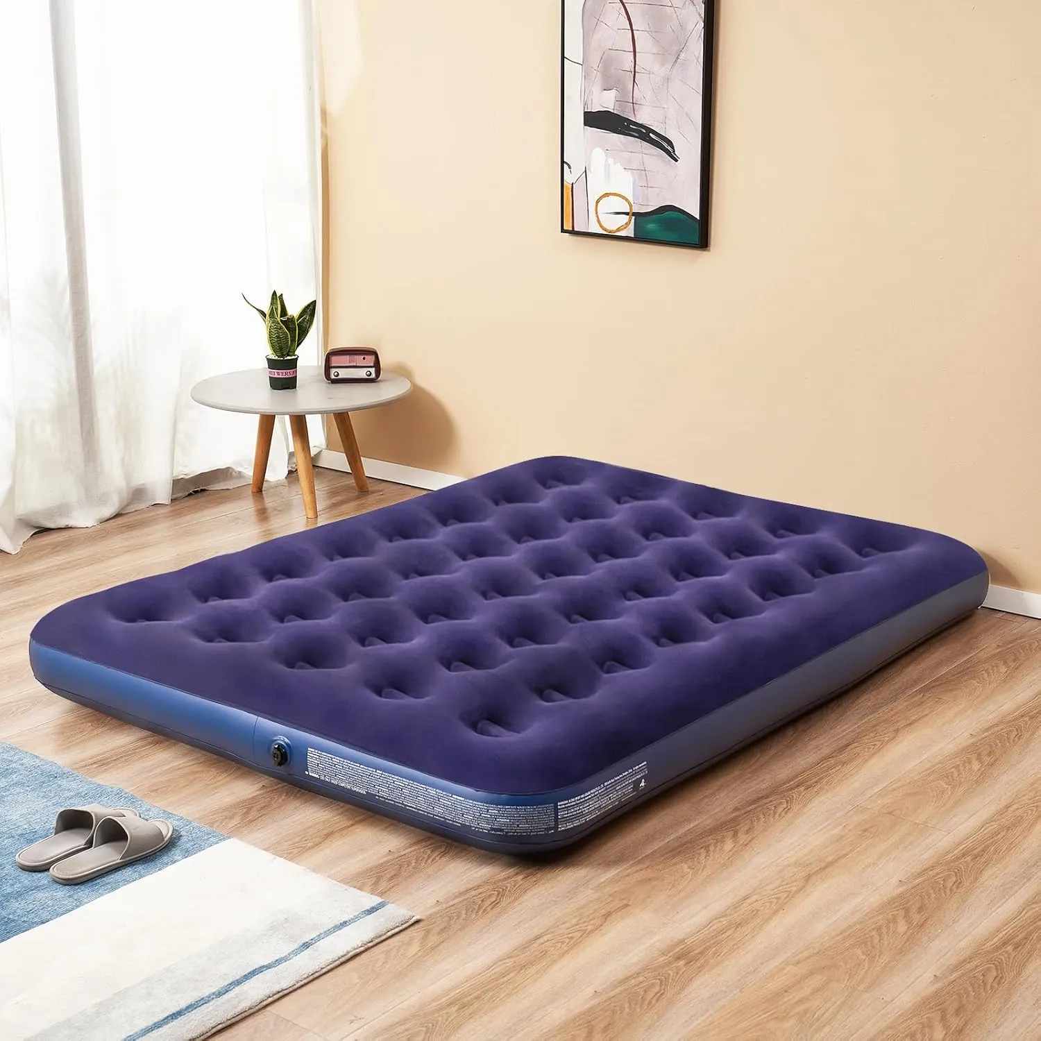 Full Size Air Mattress Inflatable Bed for Camping & Home, Blow Up Sleeping Pad