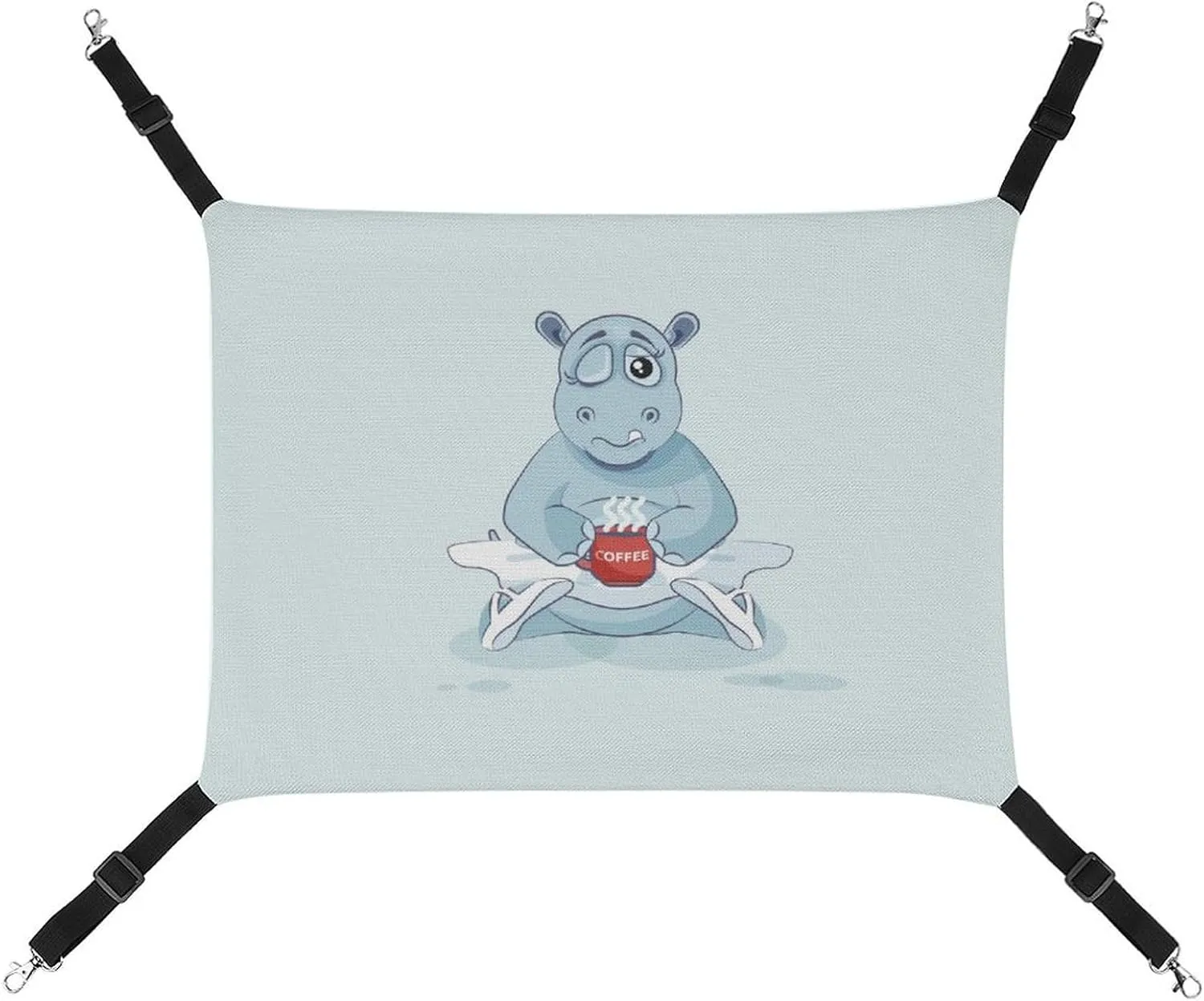 Funny Ballet Hippo Cat Hanging Hammock Soft Breathable Pet Cage Dog Hammock with Adjustable Straps and Metal Hooks, style, 202403255