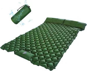 GaRcan Inflatable Sleeping Mattress Inflatable Sleeping Mat Lightweight Folding Camping, Inflatable Sleeping Mat for Outdoor, with 2 Self-Inflating Pillows, Durable to Use, for Backpackin