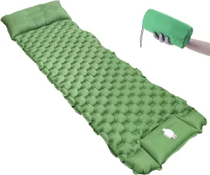 GaRcan Inflatable Sleeping Mattress Inflatable Sleeping Mat Lightweight, Portable Sleeping Pad, Ultralight Camping Mattress with Pillow, Ultralight and Small Pack Size, for Hiking and Outdoor
