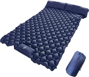GaRcan Inflatable Sleeping Mattress Outdoor Picnic TPU Double Sleeping Pad, Inflatable Sleeping Mat with Pillow, Waterproof and Moisture-Proof Roll Mats, Ultralight and Small Pack Size, for