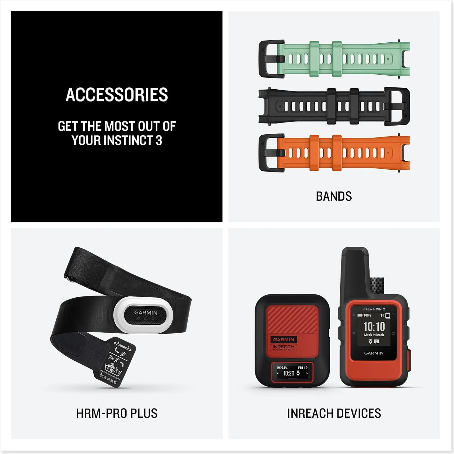 Garmin Instinct 3 Advanced GPS Adventure Watch, Neo Tropic | 45mm AMOLED Display | Wrist Based Heart Rate Monitor, Up to 16 Days of Battery Life with Signature Stand Power Bundle