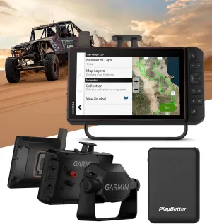 Garmin Tread XL Baja Race 10” Powersport Navigator Bundle - High-Performance Off-Road GPS ATV Navigator, Touchscreen Display with PlayBetter 5000mAh Portable Charger