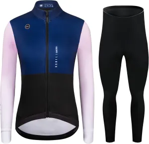 GCRFL Winter Thermal Women's Cycling Jacket Windproof Cold Weather Bike Pants Bicycle Clothing Set Softshell Windbreaker