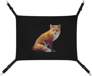 Geometric Fox Hanging Cat Bed Soft Breathable Pet Hammock for Cage Pet Sleeper for Kitten Ferret Puppy Rabbit, style, 20240327