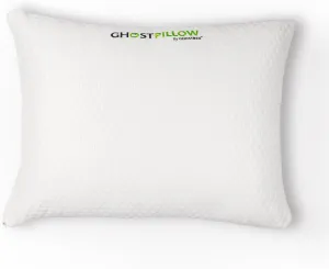 GhostBed Shredded Memory Foam Pillow with Adjustable Gel Memory Foam and Cooling Breathable Cover - Standard Size Shredded Memory Foam Pillows CertiPUR-US Certified 1-Pack
