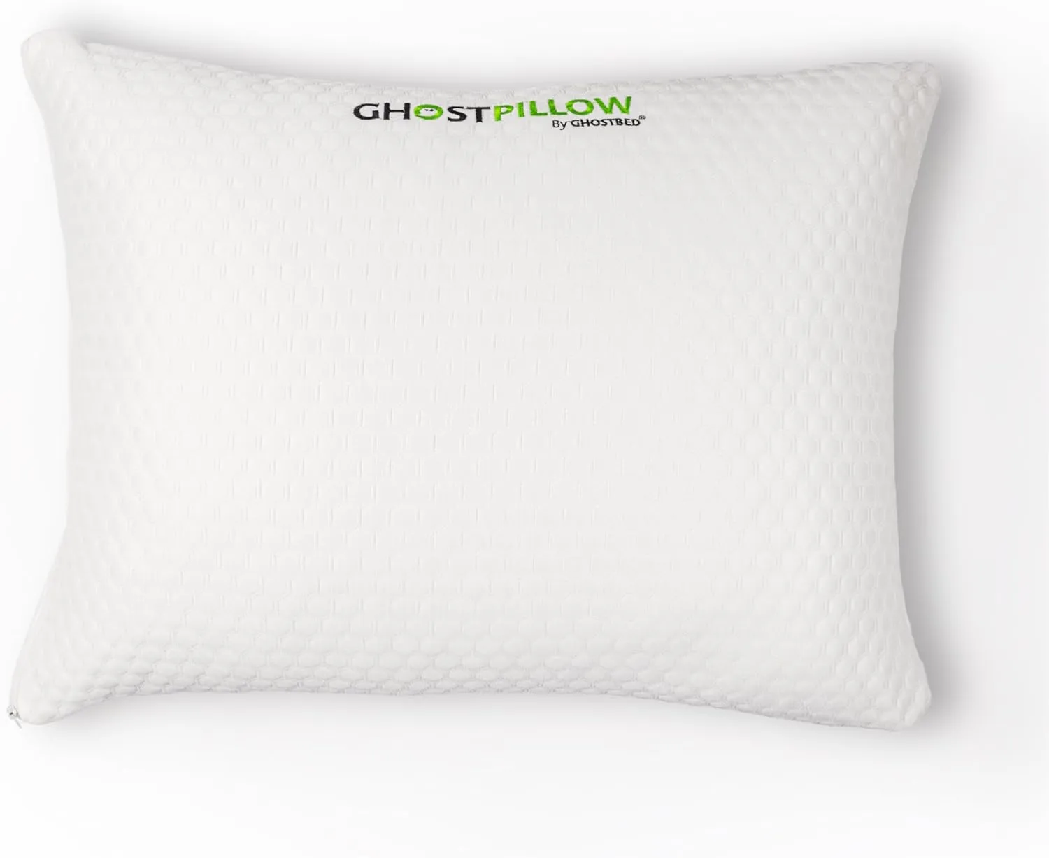 GhostBed Shredded Memory Foam Pillow with Adjustable Gel Memory Foam and Cooling Breathable Cover - Standard Size Shredded Memory Foam Pillows CertiPUR-US Certified 1-Pack