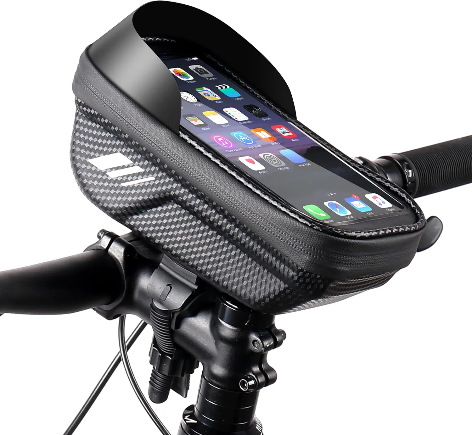 GIGART Bike Bag for Bicycle, Bike Frame Bag Bike Phone Holder Mount, Bike Accessories for Cycling Top Tube Bike Bag for Phones Under 7"