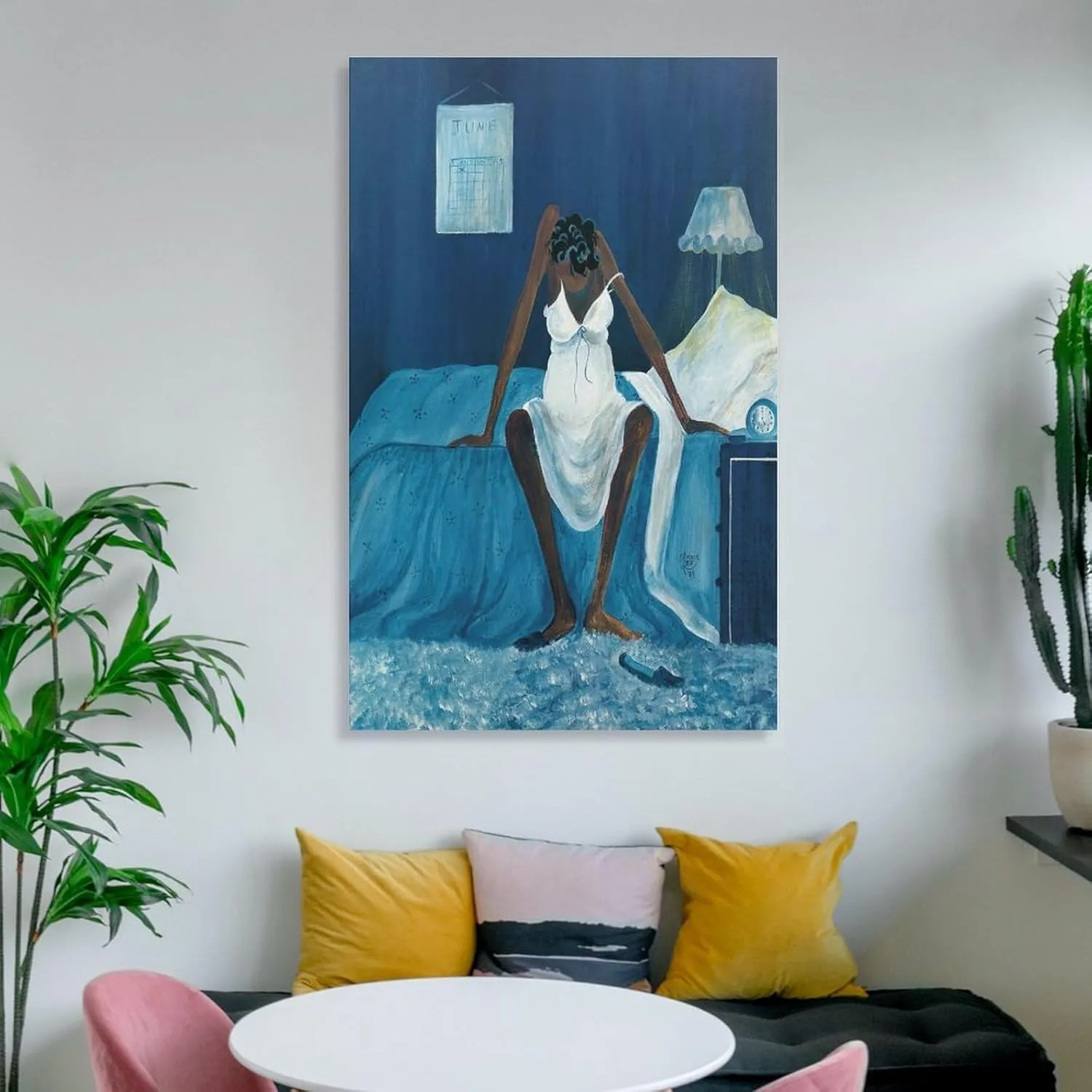 GLKJHAJ Artist Annie Lee Poster Canvas Wall Art Blue Monday Painting Posters For Room Aesthetic And Decor Poster For Living Room Bedroom Office Decor 08x12inch(20x30cm)