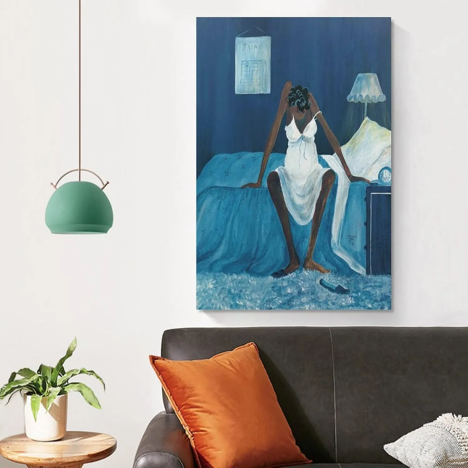 GLKJHAJ Artist Annie Lee Poster Canvas Wall Art Blue Monday Painting Posters For Room Aesthetic And Decor Poster For Living Room Bedroom Office Decor 08x12inch(20x30cm)