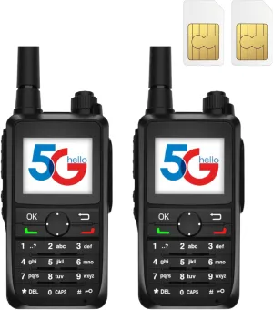 Global Walkie Talkie with Lifetime Use SIM Card 4G POC Two-Way Radio IP67 Waterproof Long Range 3000 Miles Support Bluetooth WiFi 5200mAh Battery Cellular Network Radio with GPS
