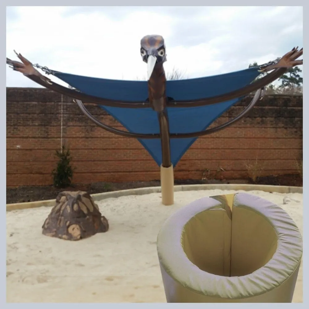 Goal Post Pad, 4 FT Tall, 2” Thick Foam, Hook/Loop Closure, Indoor/Outdoor, Weatherproof, UV-Resistant
