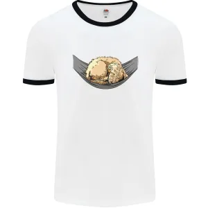Goldendoodle on a Hammock Dog Mens Ringer T-Shirt