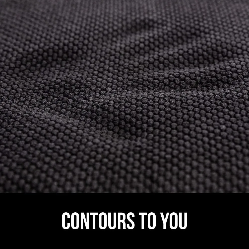 GORILLA GRIP Slip Resistant Chair Cushions, No Ties Required, Memory Foam Pads for Dining Room, Kitchen Table, Office, Rocking Chairs, Plush Seat Cover Cushion Pad, Home Decor, Set of 2 16x16, Black