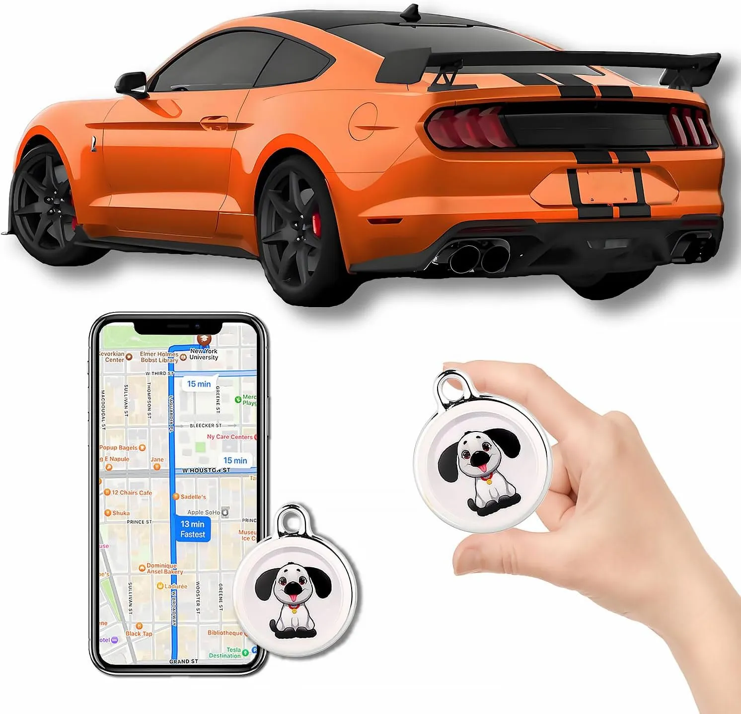 GPS Tracker for Vehicles Portable Car GPS Tracker Micro GPS Device All US Coverage Accurate Positioning for Vehicles Elderly Kids Pets No SIM Card No Subscription Required！