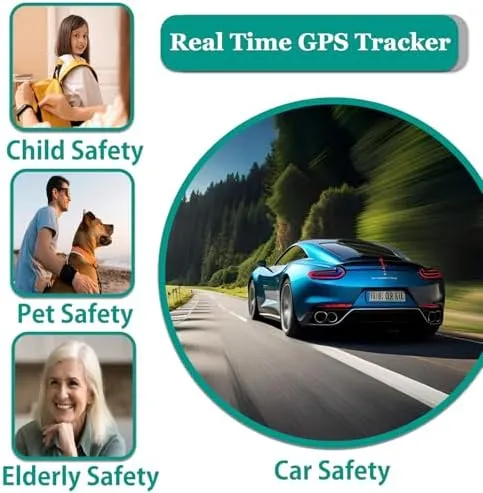 GPS Tracker for Vehicles,Mini Portable Magnetic Car GPS Tracker,Full Global Coverage Location GPS Tracker for Kids,Dogs,No Subscription Required/No Monthly Fee/No SIM Card Required