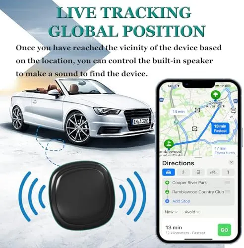 GPS Tracker for Vehicles,Mini Portable Magnetic Car GPS Tracker,Full Global Coverage Location GPS Tracker for Kids,Dogs,No Subscription Required/No Monthly Fee/No SIM Card Required