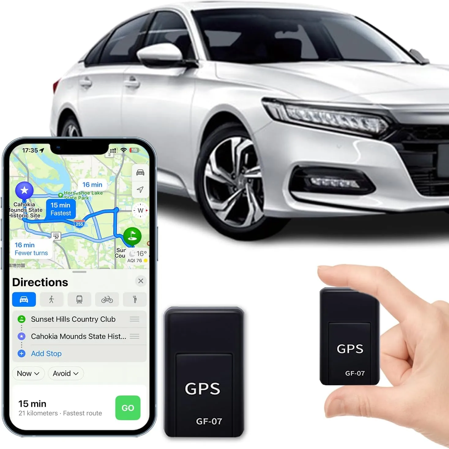 GPS Tracker for Vehicles,Real Time Mini Strong Magnetic,Waterproof and Anti-Lost,Best Hidden GPS Tracker Device for Car,Elderly,Kids and Pets,NO Subscription/No Monthly Fee