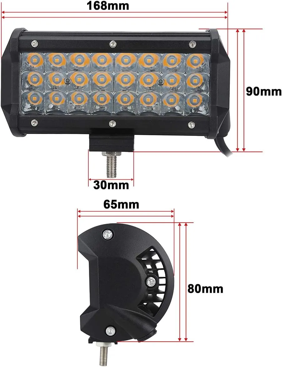 Green Led Off-road Light Bar Pod 36W 7-inch Spot Driving Work Pods Waterproof Fog Lamps for Van Pick-up Truck Car ATV UTV SUV Truck Tractor Boat Fishing Hunting g Deck Trailer Navigation 12V 24V 2pcs