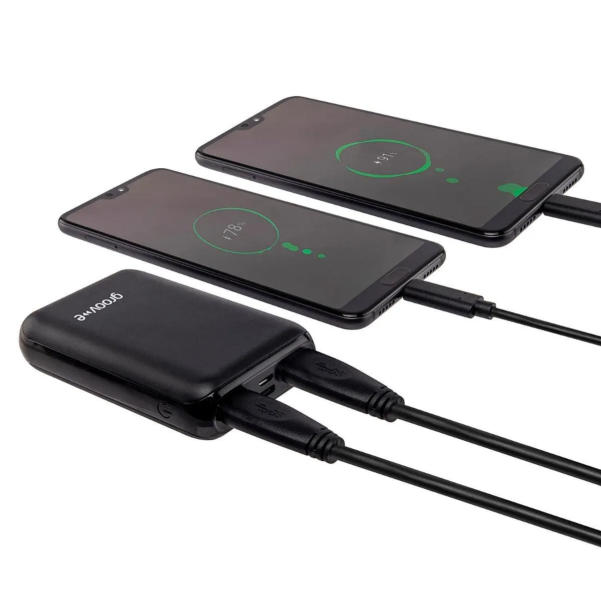 Groove-e 10,000mAh Portable USB Power Bank & Mobile Charger