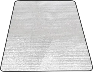 Ground Mat Camping Aluminum Sleeping Foam Mat with Storage Bag 200 X 150 cm Insulating Thermal Waterproof Mat Foldable Double-Sided Tent Pad Ultralight Floor Mat of Aluminum Foil