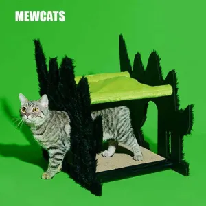 Halloween  Gothic Cat Bed Hammock Green Scratching Board
