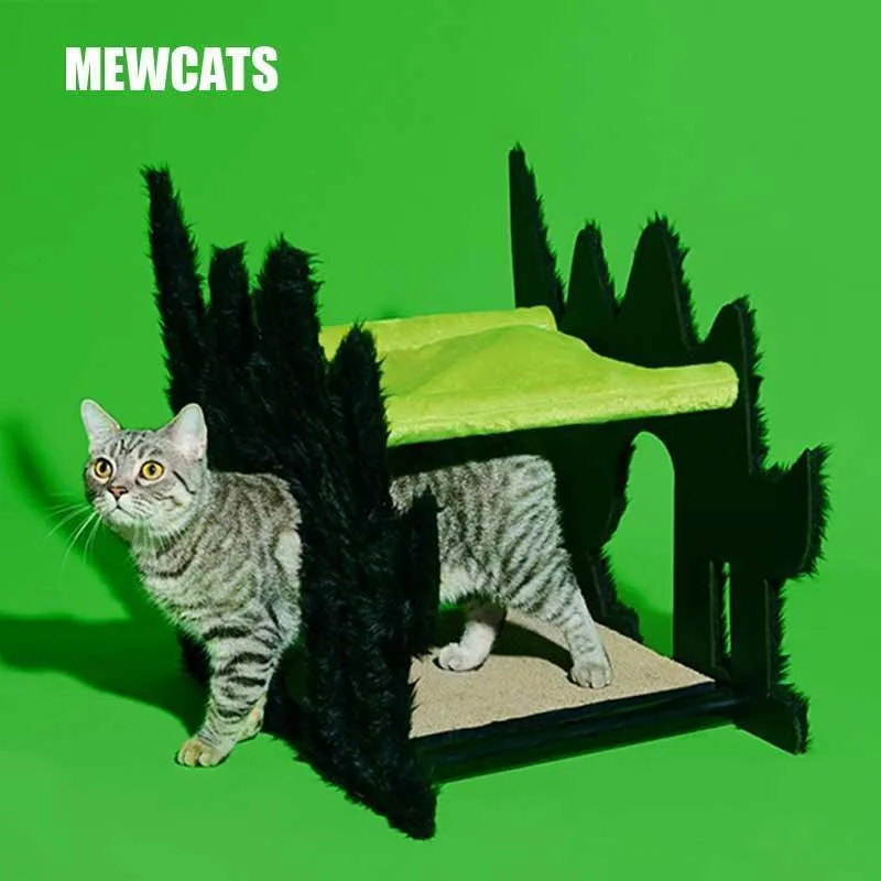 Halloween  Gothic Cat Bed Hammock Green Scratching Board