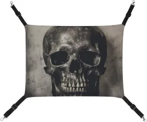 Halloween Scary Grunge Skull(1) Hanging Cat Bed Soft Breathable Pet Hammock for Cage Pet Sleeper for Kitten Ferret Puppy Rabbit, style, 20240327