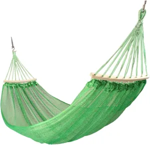 Hammock Camping Hammock Hanging Camping Hammock Breathable Casual Mesh Lightweight Nylon Camping for Indoor Outdoor Travel Hiking Beach Hammocks for Outside (Color : Green)