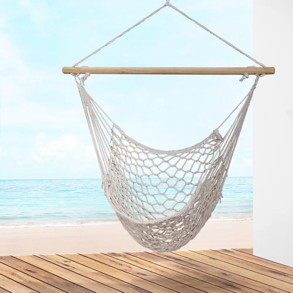 Hammock Chair Swing Camping Mesh Cream