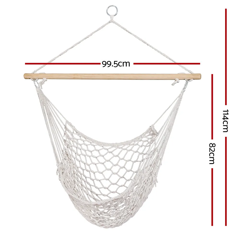 Hammock Chair Swing Camping Mesh Cream