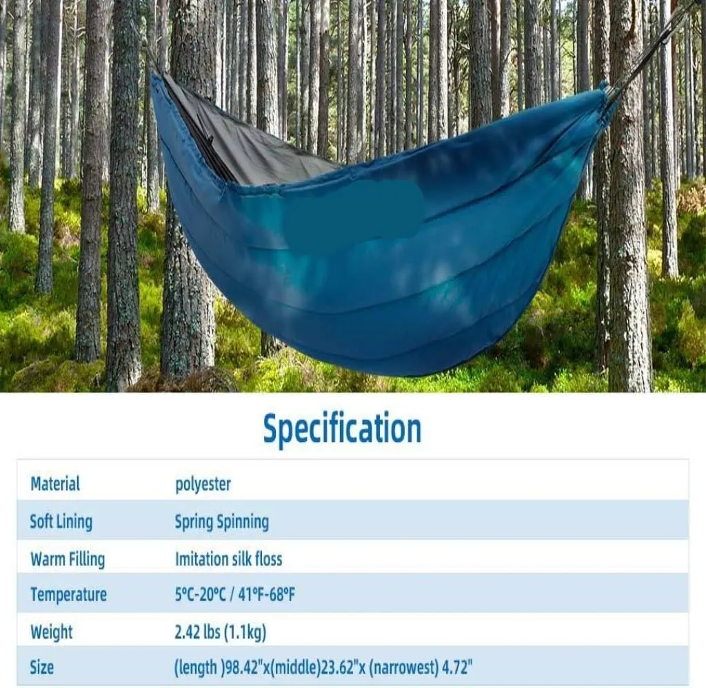 Hammock Double Camping Hammock Outdoor Swing Adult Indoor Student Dormitory Picnic Camp Single Anti-Rollover Hammock Hammock Outdoor
