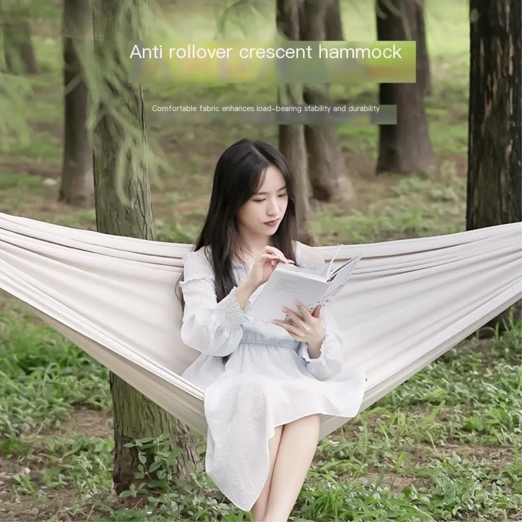 Hammock Double Danshuang Human Hammock Outdoor Swing Outdoor Anti-Rollover Hanging Chair Dormitory Indoor Camping Picnic Hammock Outdoor(G)