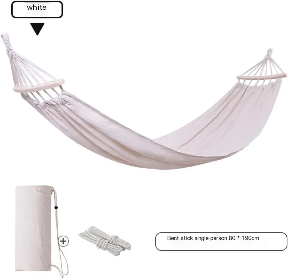 Hammock Double Danshuang Human Hammock Outdoor Swing Outdoor Anti-Rollover Hanging Chair Dormitory Indoor Camping Picnic Hammock Outdoor(G)