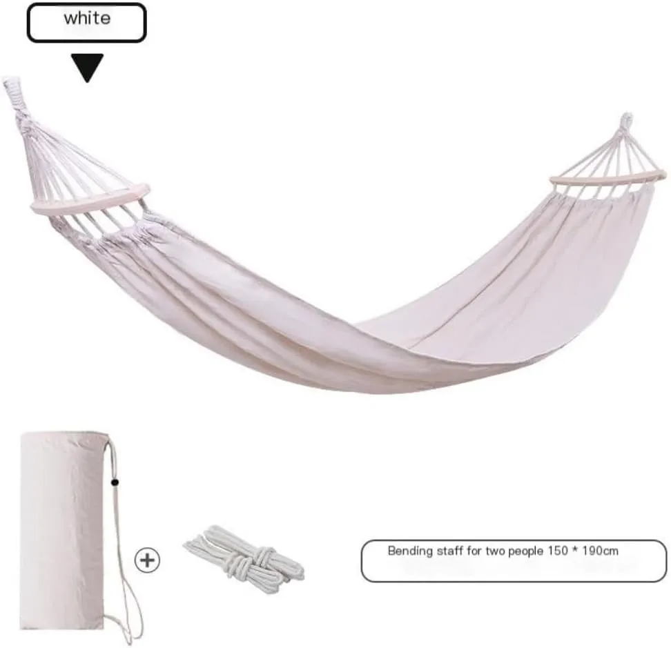 Hammock Double Danshuang Human Hammock Outdoor Swing Outdoor Anti-Rollover Hanging Chair Dormitory Indoor Camping Picnic Hammock Outdoor(G)