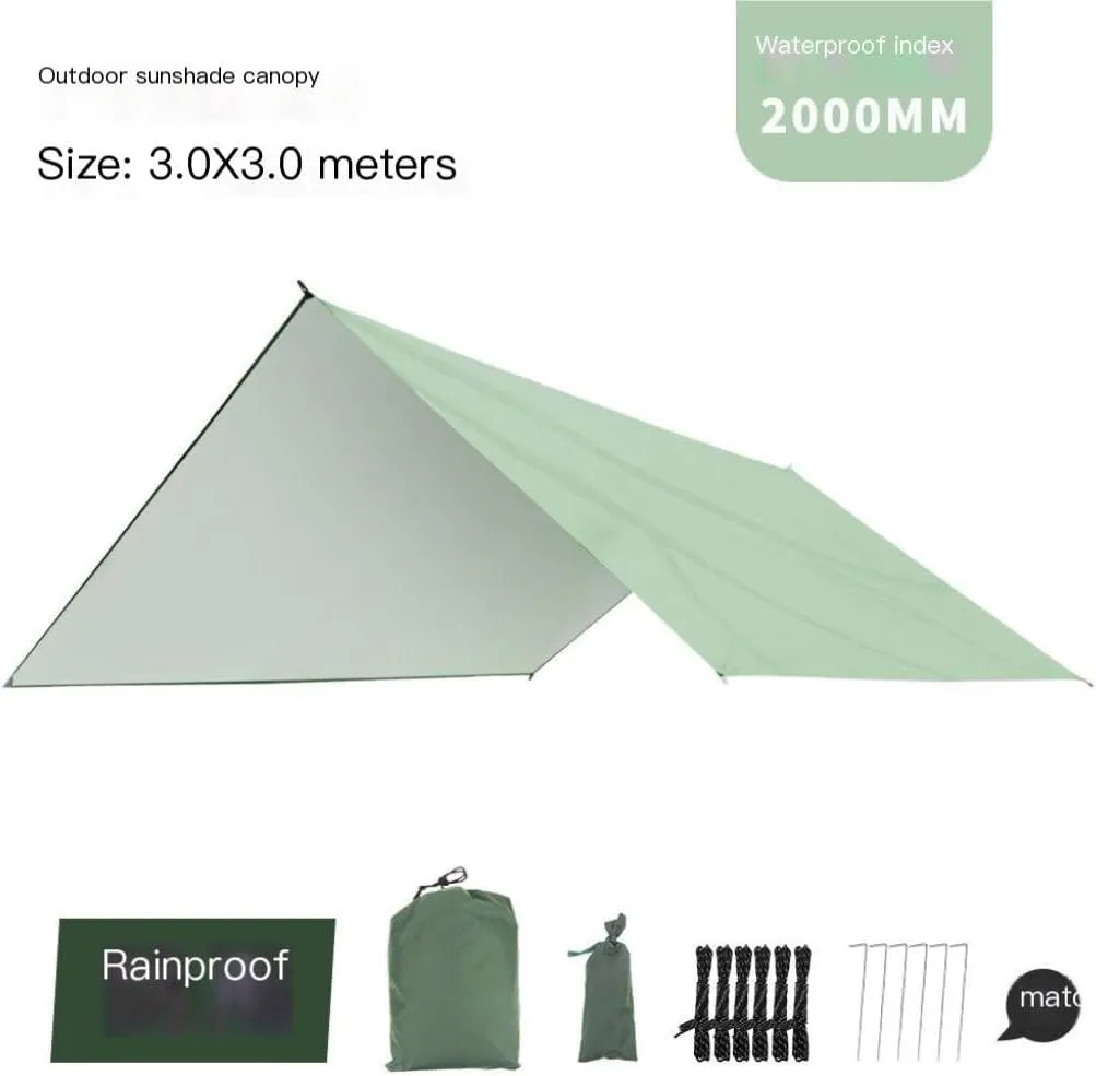 Hammock Double Outdoor Mosquito Net Hammock Anti-Mosquito Canopy Tent Set Waterproof Portable Sunshade Camping Outdoor Hammock Outdoor(Yellow,Large)