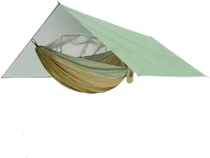 Hammock Double Outdoor Mosquito Net Hammock Anti-Mosquito Canopy Tent Set Waterproof Portable Sunshade Camping Outdoor Hammock Outdoor(Yellow,Large)